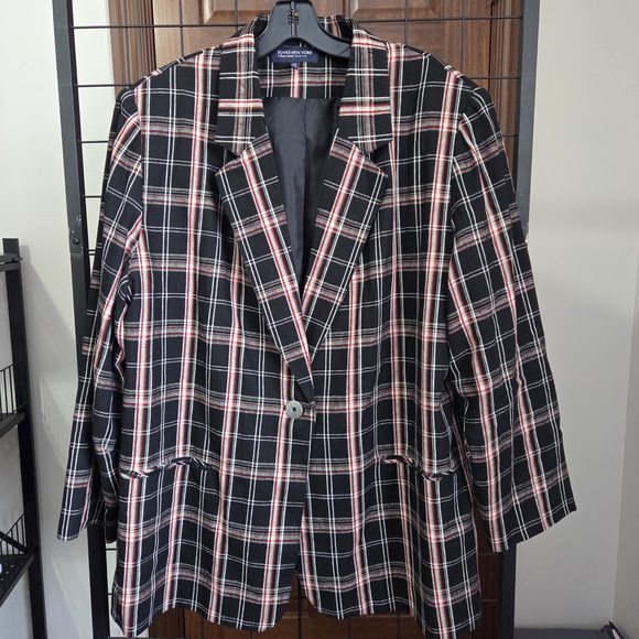 Jones New York Jackets & Blazers - Plus Size Jones New York Women's Plaid Blazer, NWOT